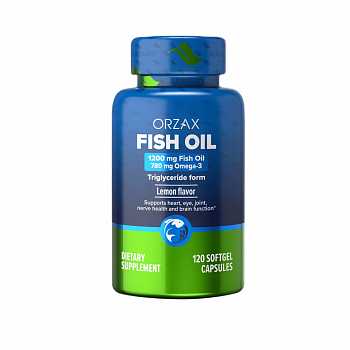 Фиш Ойл Рыбий жир (FISH OIL) Орзакс (ORZAX), 120 капсул марк